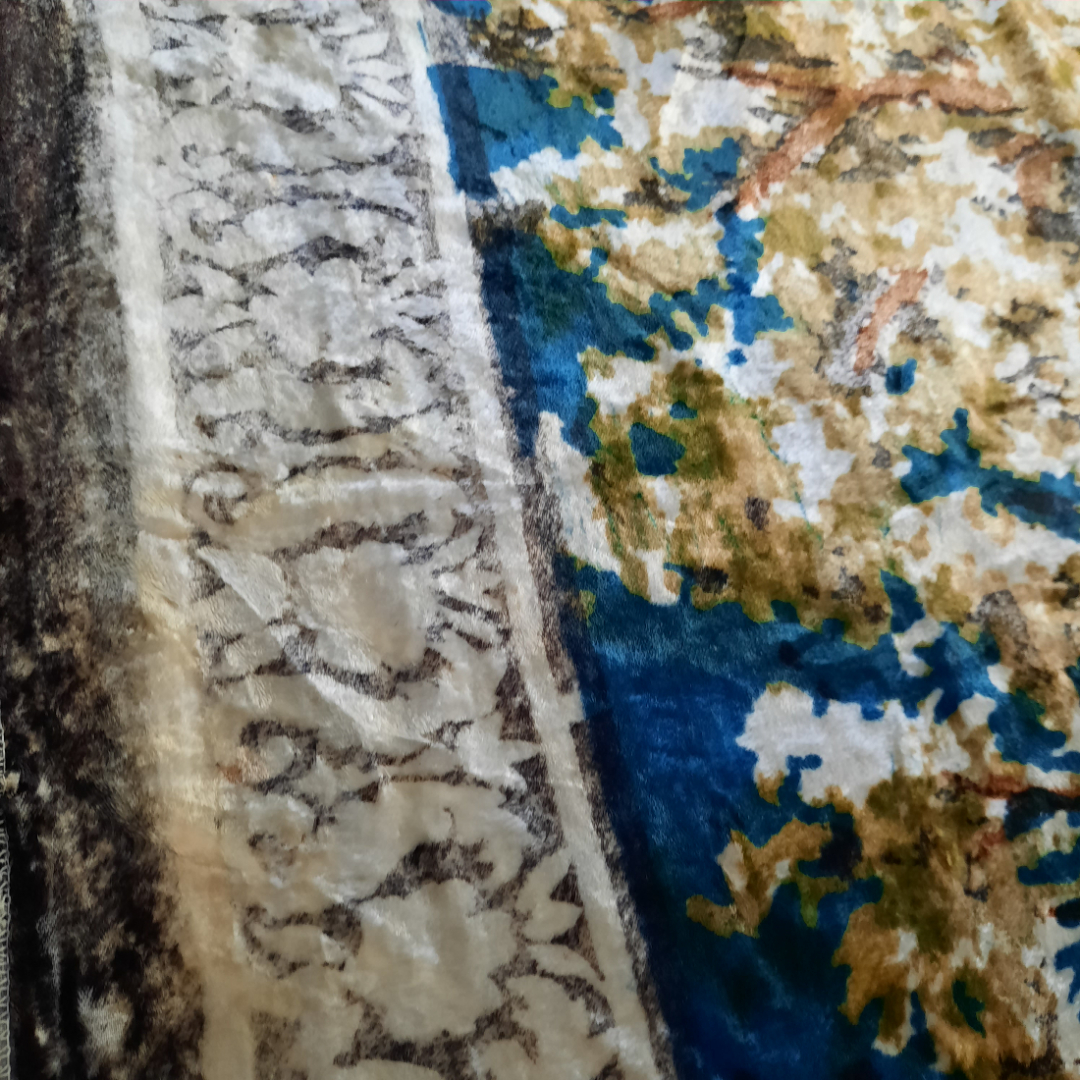 Ковер настенный "Олени на водопое", плюш, 180х135 см, многочисленные потёртости.. Картинка 7